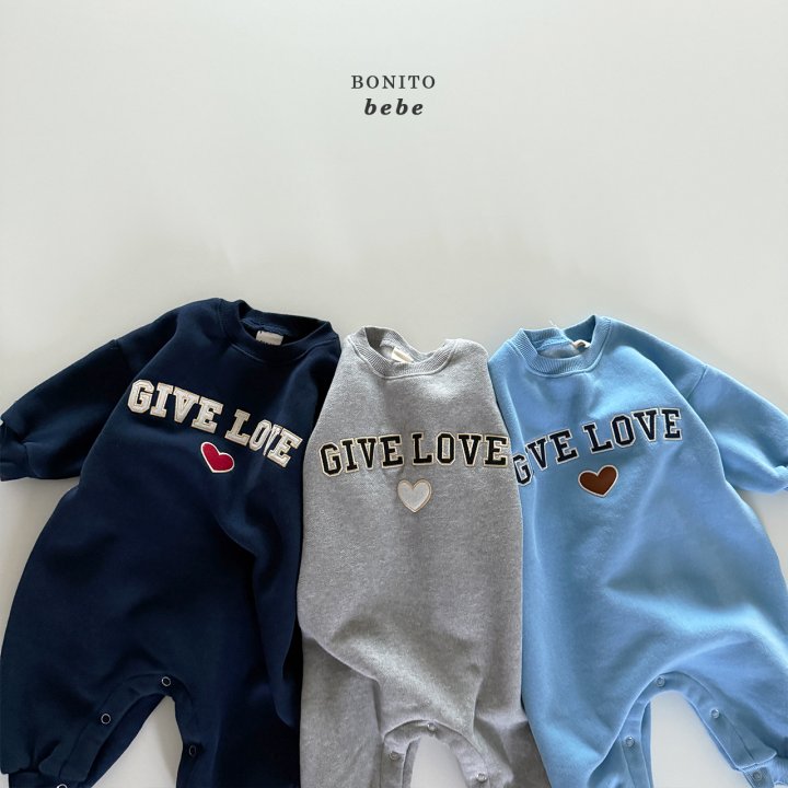 Bonito - Korean Baby Fashion - #babyootd - Bebe Give Love Suit - 2