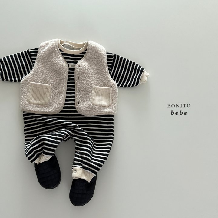 Bonito - Korean Baby Fashion - #babyootd - Bebe Fleece Vest - 10