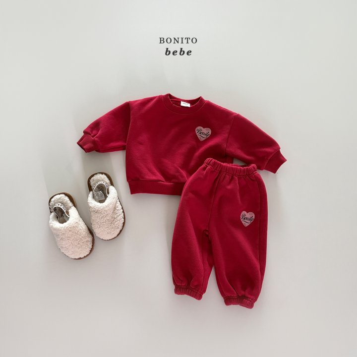 Bonito - Korean Baby Fashion - #babyoutfit - Bebe Heart Print Set - 8
