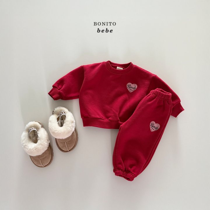 Bonito - Korean Baby Fashion - #babyoutfit - Bebe Heart Print Set - 9