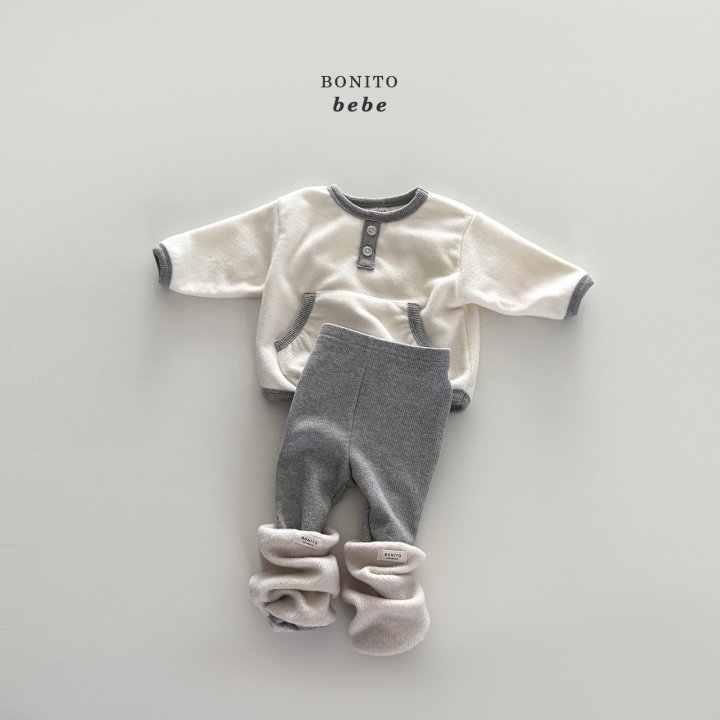 Bonito - Korean Baby Fashion - #babyoutfit - Bebe Kangaroo Leggings Set - 5