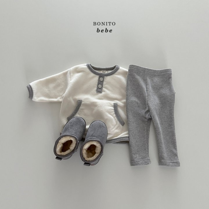 Bonito - Korean Baby Fashion - #babyoutfit - Bebe Kangaroo Leggings Set - 6