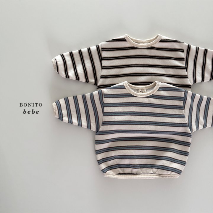Bonito - Korean Baby Fashion - #babyoutfit - Bebe Multi Stripe Tee - 2