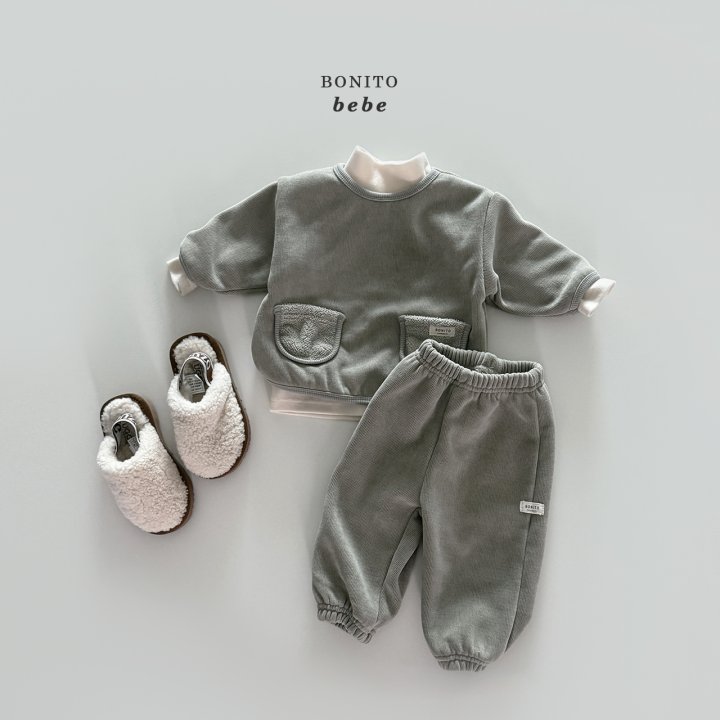 Bonito - Korean Baby Fashion - #babyoutfit - Bebe Two Pocket Set - 12