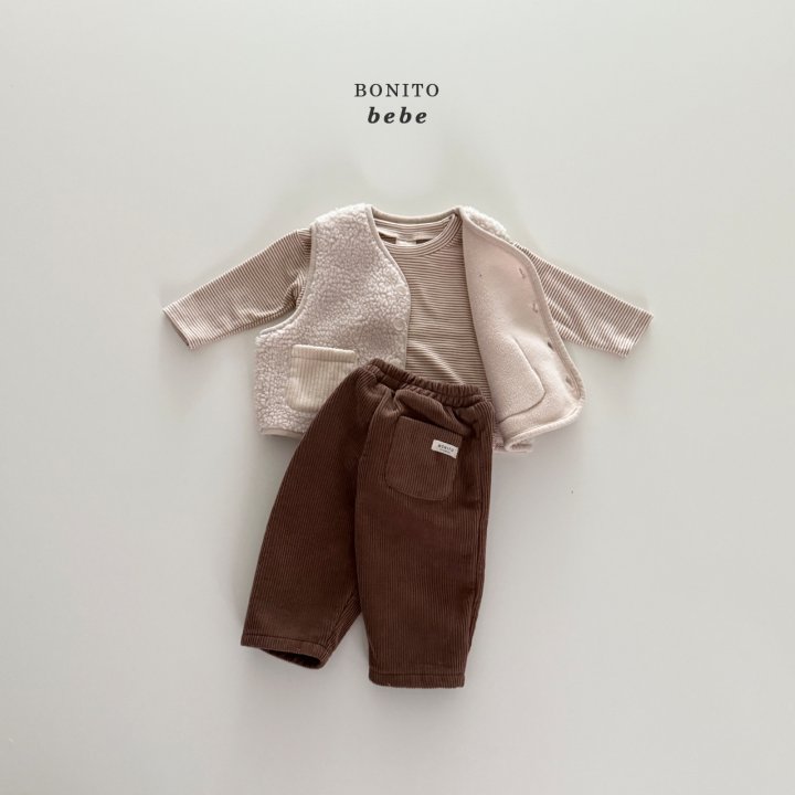 Bonito - Korean Baby Fashion - #babyoutfit - Bebe Fleece Vest - 12