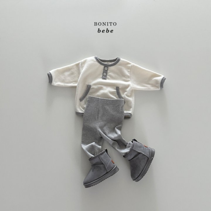 Bonito - Korean Baby Fashion - #onlinebabyboutique - Bebe Kangaroo Leggings Set - 8