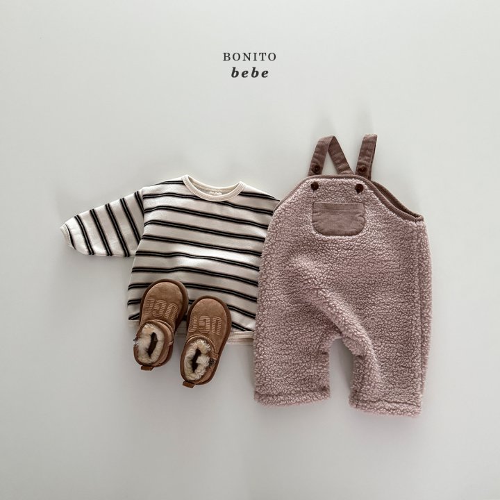 Bonito - Korean Baby Fashion - #onlinebabyboutique - Bebe Fuzzy Overall Pants - 5