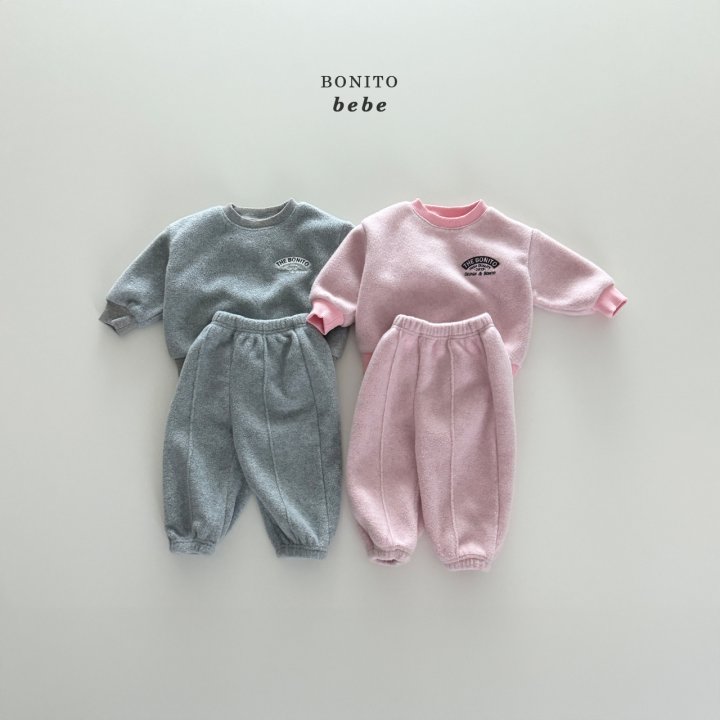 Bonito - Korean Baby Fashion - #onlinebabyboutique - Bebe Baby Fleece Set