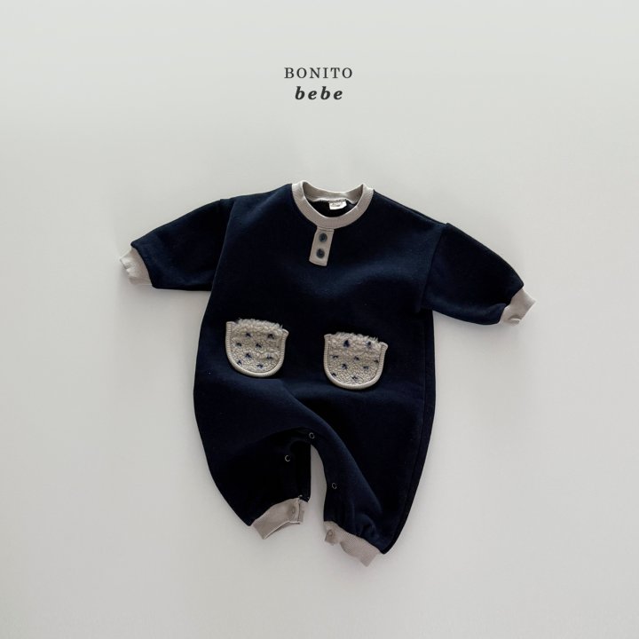 Bonito - Korean Baby Fashion - #onlinebabyshop - Bebe Fleece Pocket Suit - 2