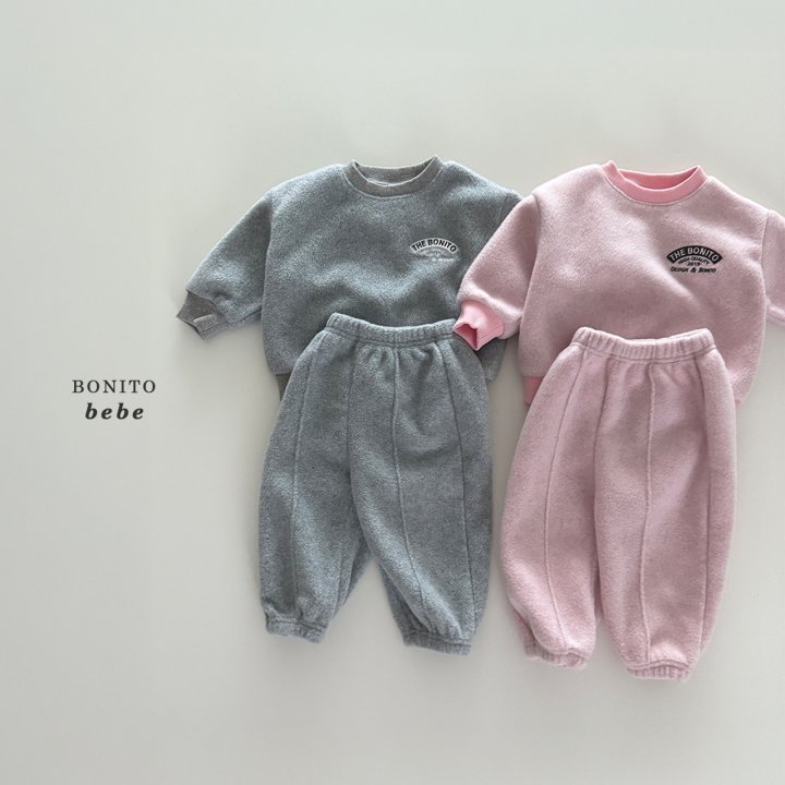 Bonito - Korean Baby Fashion - #onlinebabyshop - Bebe Baby Fleece Set - 2