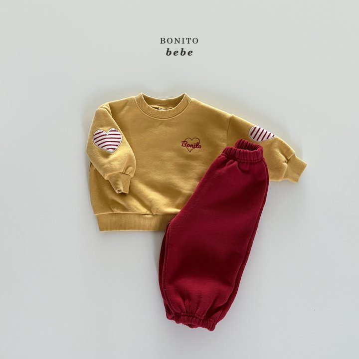 Bonito - Korean Baby Fashion - #onlinebabyshop - Bebe Heart Round Stitch Sweatshirt - 5