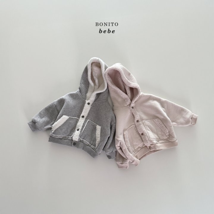 Bonito - Korean Baby Fashion - #onlinebabyshop - Bebe Boa Hood Cardigan
