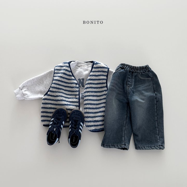 Bonito - Korean Children Fashion - #Kfashion4kids - Fleece Stripe Vest - 8