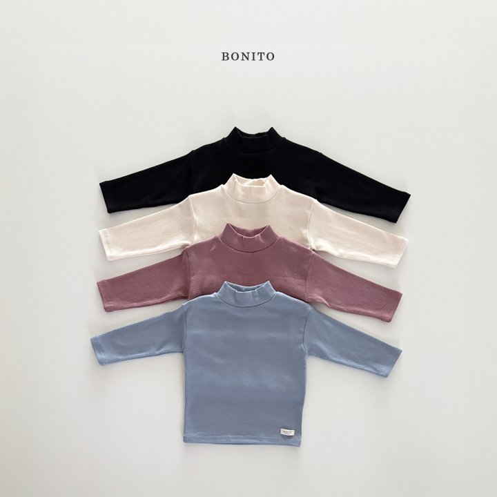 Bonito - Korean Children Fashion - #Kfashion4kids - Plain Turtleneck Tee