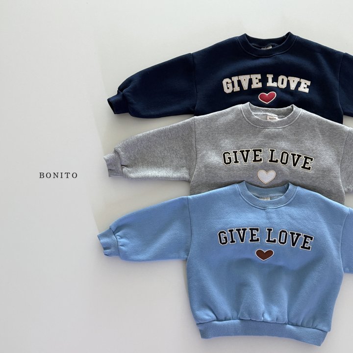 Bonito - Korean Children Fashion - #childofig - Give Love Sweatshirt - 3
