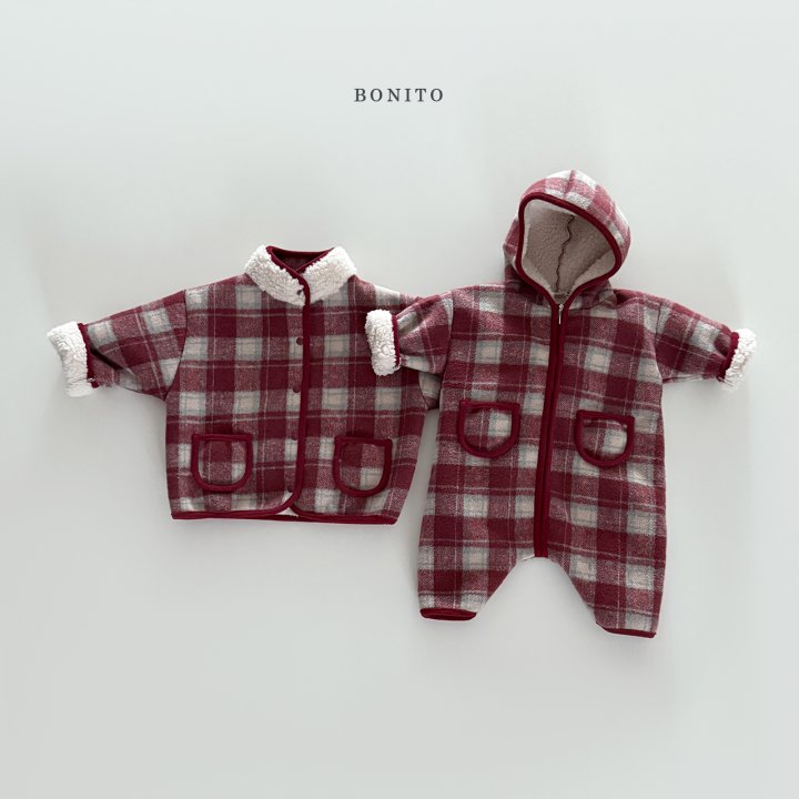 Bonito - Korean Children Fashion - #childofig - Check Collar Fleece Jacket (Junior) - 5