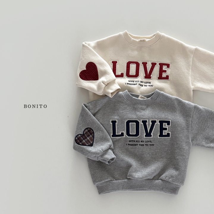 Bonito - Korean Children Fashion - #childofig - Love Heart Sweatshirt - 3