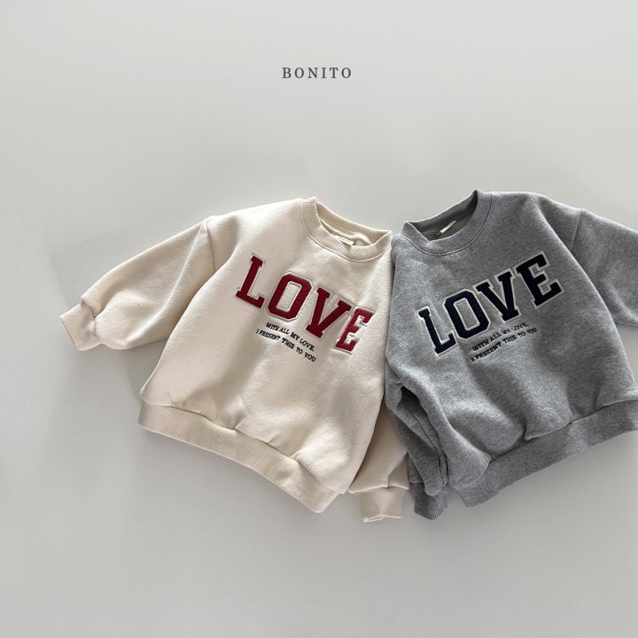 Bonito - Korean Children Fashion - #childofig - Love Heart Sweatshirt - 4