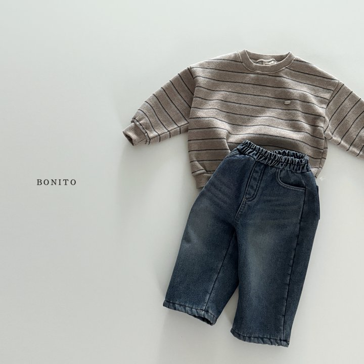 Bonito - Korean Children Fashion - #childofig - Papaya Stripe Knit Sweatshirt - 12