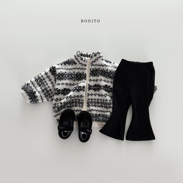 Bonito - Korean Children Fashion - #childofig - Snowflake Fleece Zip-Up - 11