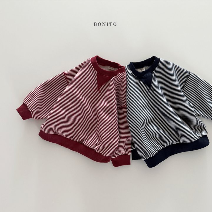 Bonito - Korean Children Fashion - #childofig - Tiny Stripe Triangle Sweatshirt - 5