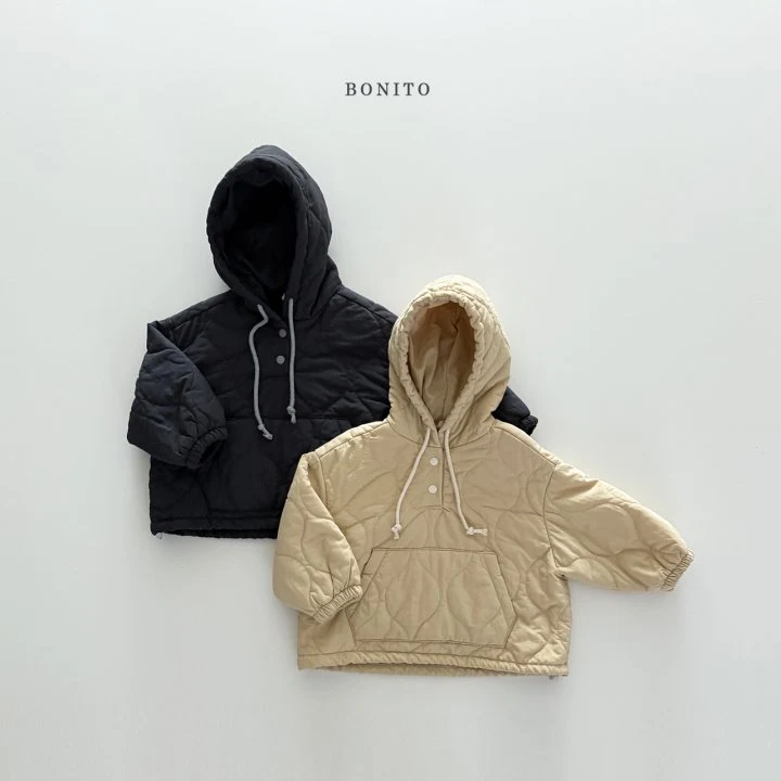 Bonito - Korean Children Fashion - #childrensboutique - Quilted Hoodie - 3