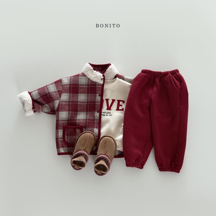 Bonito - Korean Children Fashion - #designkidswear - Check Collar Fleece Jacket (Kids) - 8