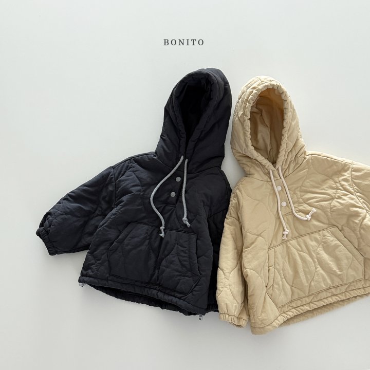 Bonito - Korean Children Fashion - #childrensboutique - Quilted Hoodie - 4