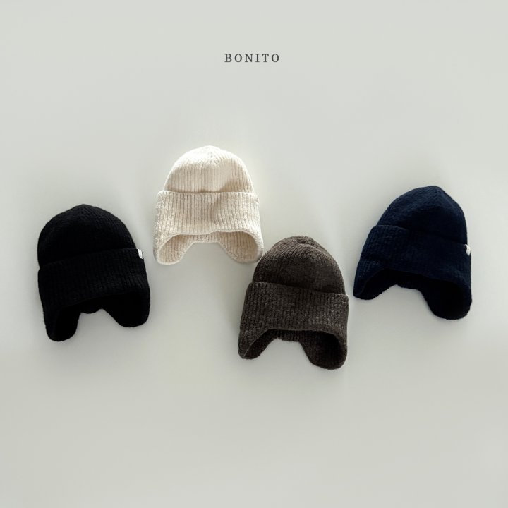 Bonito - Korean Children Fashion - #designkidswear - Earflap Knit Beanie - 2
