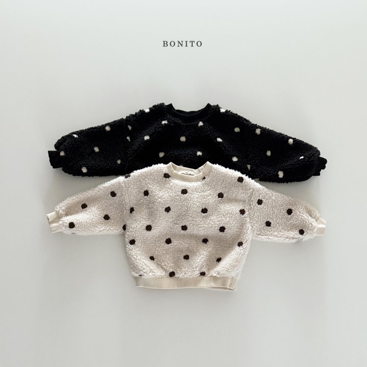 Bonito - Korean Children Fashion - #discoveringself - Dot Fleece Sweatshirt