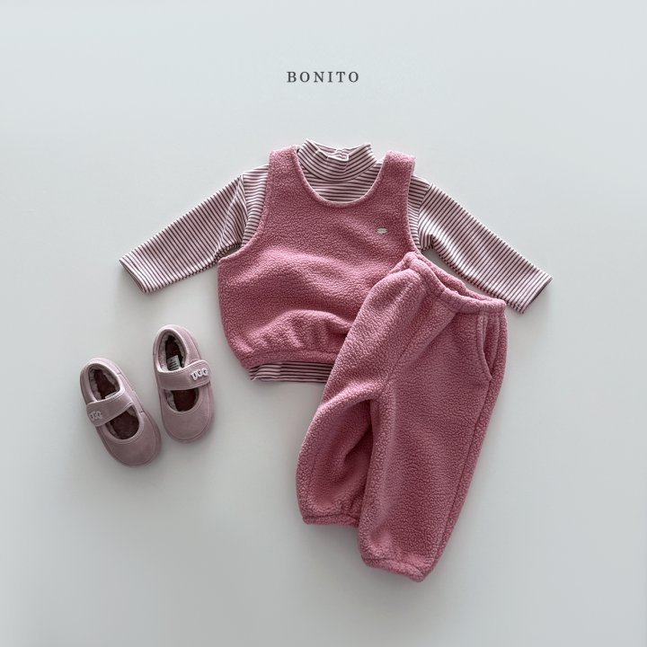 Bonito - Korean Children Fashion - #discoveringself - Fluffy Vest Set - 6