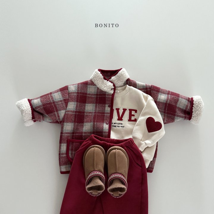 Bonito - Korean Children Fashion - #fashionkids - Check Collar Fleece Jacket (Junior) - 9