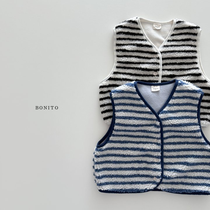 Bonito - Korean Children Fashion - #discoveringself - Fleece Stripe Vest - 4