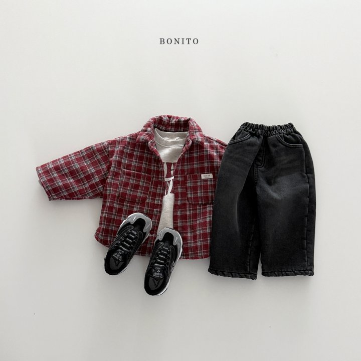 Bonito - Korean Children Fashion - #fashionkids - Check Bonding Shirt - 12