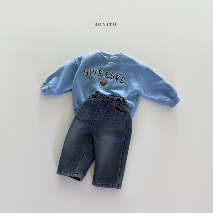 Bonito - Korean Children Fashion - #kidsshorts - Give Love Sweatshirt - 8