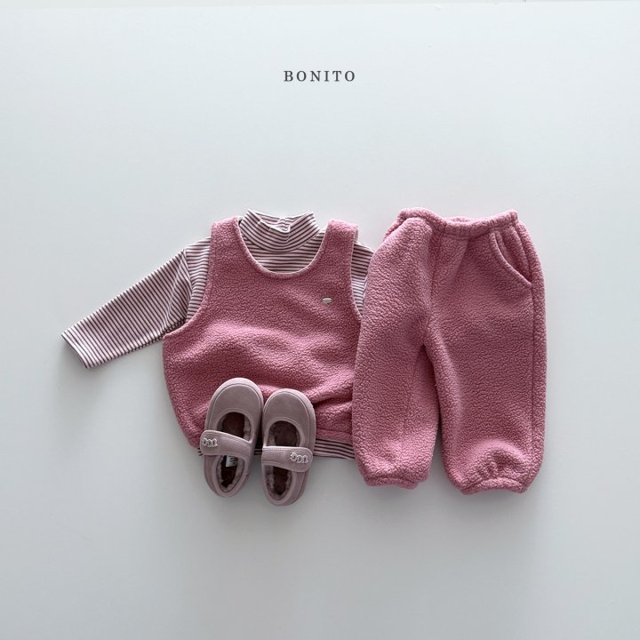 Bonito - Korean Children Fashion - #kidsshorts - Fluffy Vest Set - 8