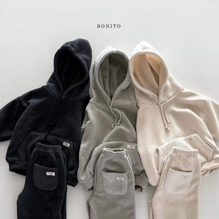 Bonito - Korean Children Fashion - #kidsshorts - Soft Hood Set - 3