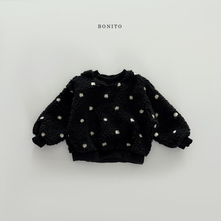 Bonito - Korean Children Fashion - #kidsshorts - Dot Fleece Sweatshirt - 4