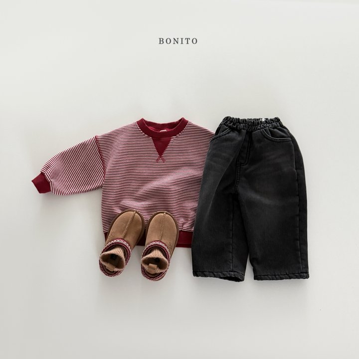 Bonito - Korean Children Fashion - #kidsstore - Tiny Stripe Triangle Sweatshirt - 11