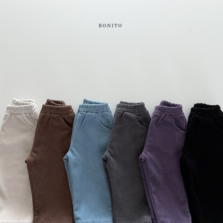 Bonito - Korean Children Fashion - #kidzfashiontrend - Thick Corduroy Fleece Pants - 3