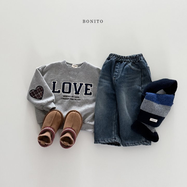 Bonito - Korean Children Fashion - #kidzfashiontrend - Love Heart Sweatshirt - 11