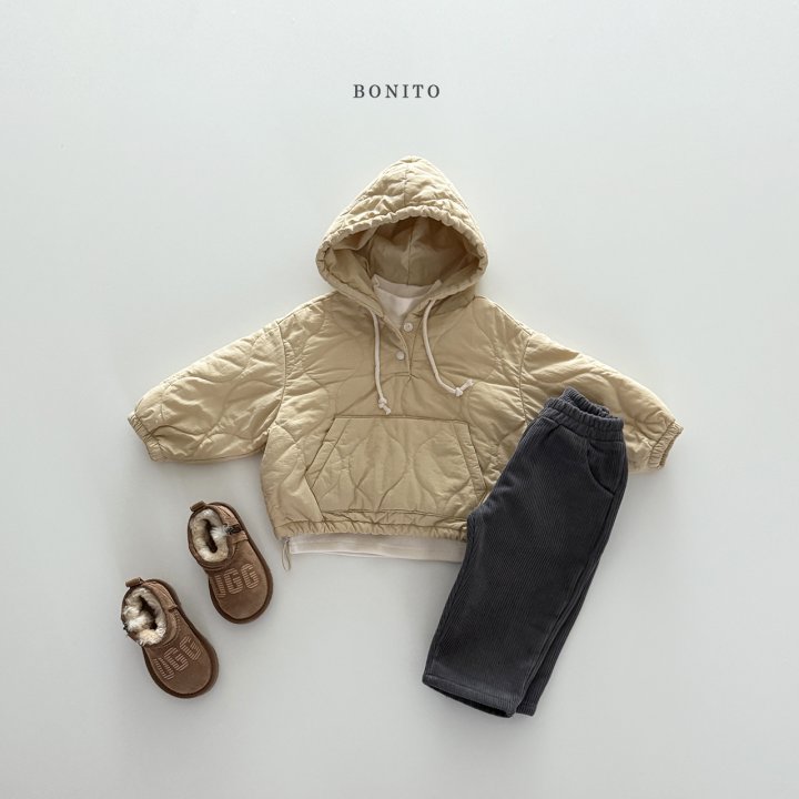 Bonito - Korean Children Fashion - #kidzfashiontrend - Quilted Hoodie - 9