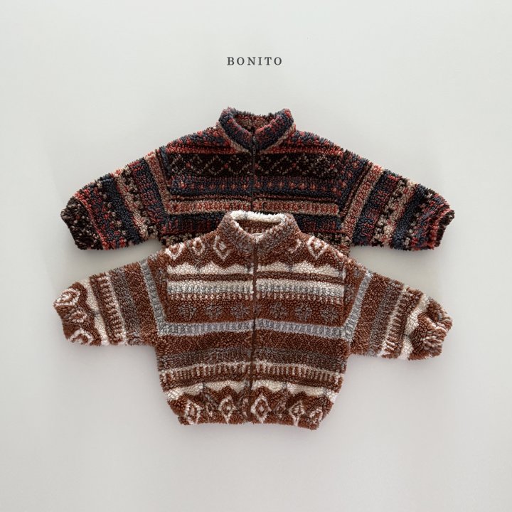 Bonito - Korean Children Fashion - #kidzfashiontrend - Nordic Fleece Zip-Up