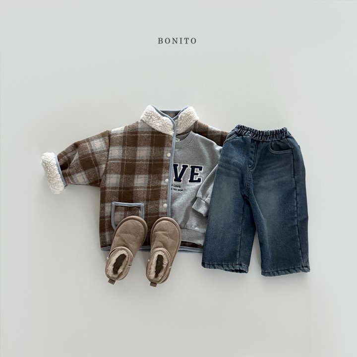 Bonito - Korean Children Fashion - #kidzfashiontrend - Thick Padded Denim Pants - 8