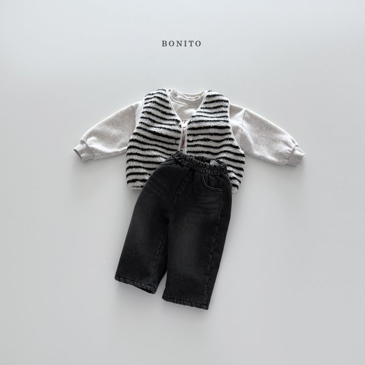 Bonito - Korean Children Fashion - #magicofchildhood - Fleece Stripe Vest - 10