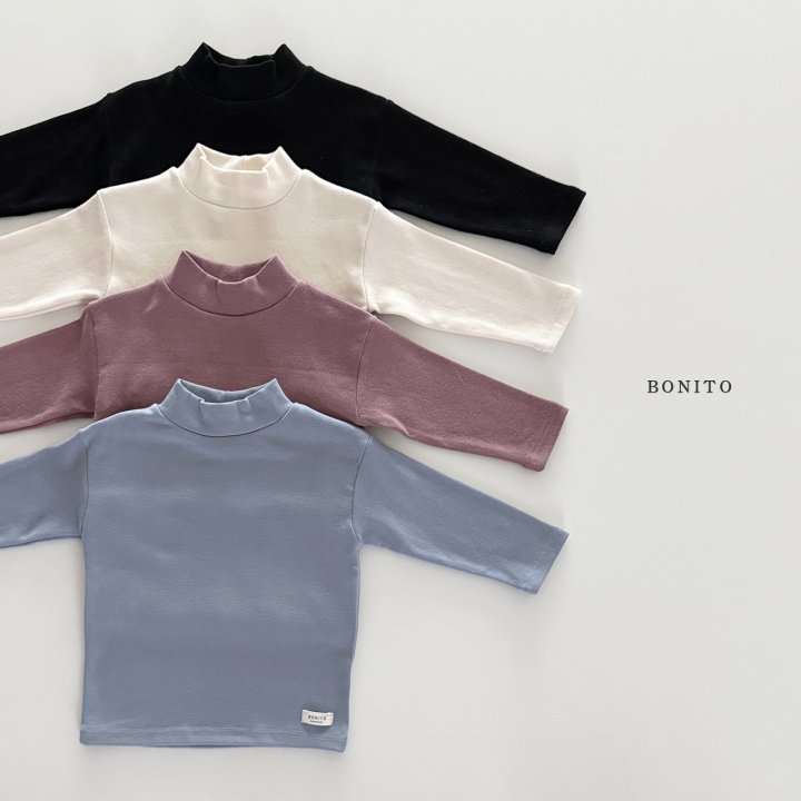 Bonito - Korean Children Fashion - #magicofchildhood - Plain Turtleneck Tee - 3