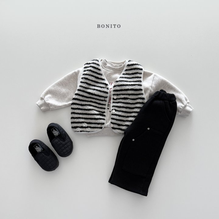 Bonito - Korean Children Fashion - #minifashionista - Fleece Stripe Vest - 11