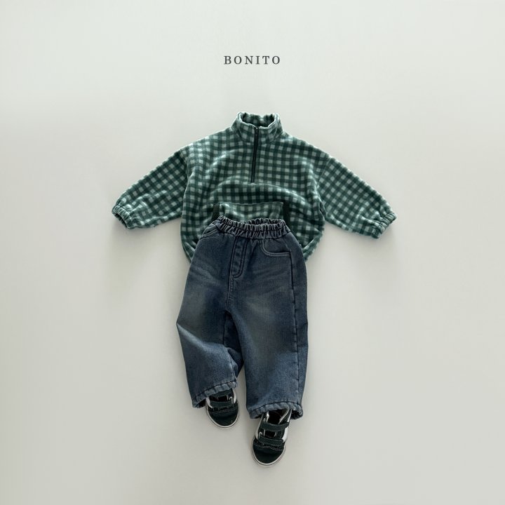 Bonito - Korean Children Fashion - #prettylittlegirls - Mini Check Half Zip-Up - 9