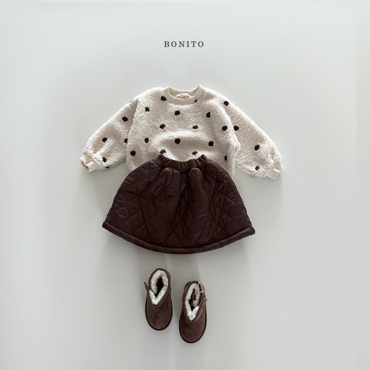 Bonito - Korean Children Fashion - #prettylittlegirls - Dot Fleece Sweatshirt - 10