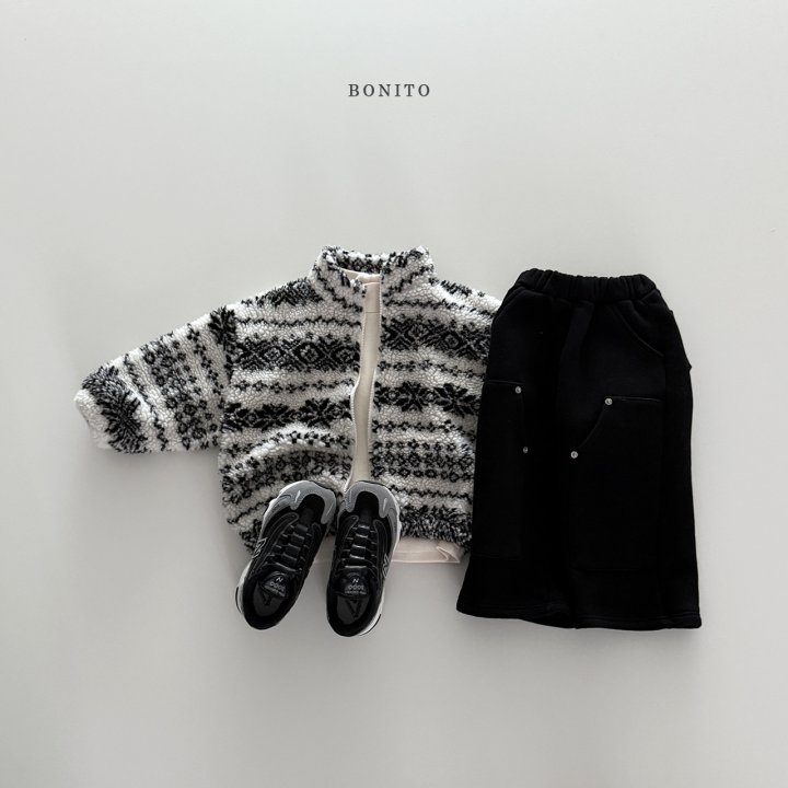Bonito - Korean Children Fashion - #prettylittlegirls - Snowflake Fleece Zip-Up - 7
